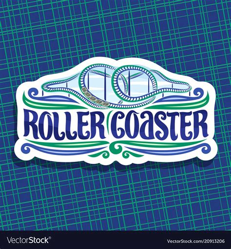 Logo for roller coaster Royalty Free Vector Image