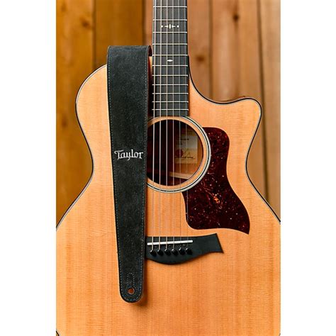 Taylor Strap Embroidered Suede Black 2.5 in. | Guitar Center