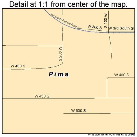 Pima Arizona Street Map 0455560