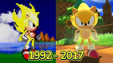 The Evolution of Classic Super Sonic in Sonic Games - YouTube