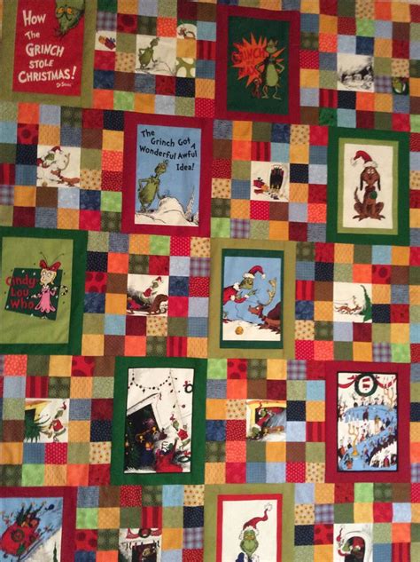 My third Grinch quilt...using up my fabric | Panel quilts, Grinch stole christmas, Quilts