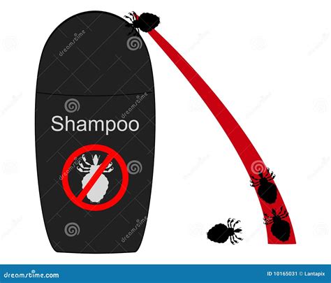 Lice Shampoo and Hair with Lice Stock Vector - Illustration of symbol, human: 10165031