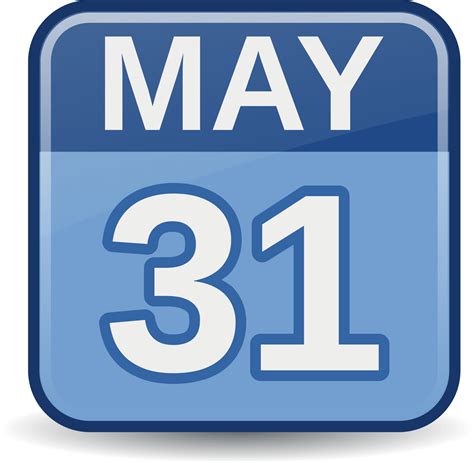 May 25 Calendar Clipart