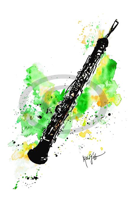 how to draw an oboe - brushpenartdrawingflowers