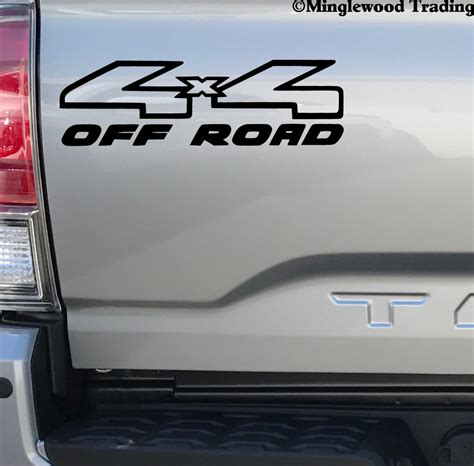 pair 4X4 OFF ROAD Vinyl Stickers -V6- 4 by 4 Truck 4 x 4 4-Wheel Drive - Die Cut Decals ...