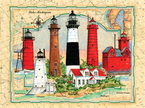 Lighthouses of Michigan Puzzle