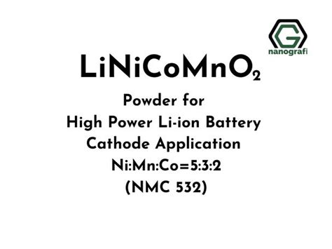 Lithium Nickel Manganese Cobalt Oxide (LiNiCoMnO2) Powder for High Power Li-ion Battery Cathode ...