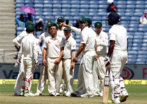 Steve O'Keefe celebrates wicket of R.Ashwin