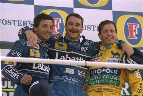 Riccardo Patrese, Nigel Mansell and Martin Brundle | Getty Images Gallery