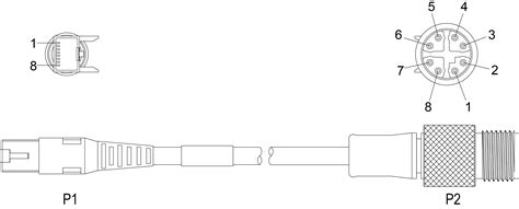 Ethernet M12 to RJ45 Cable