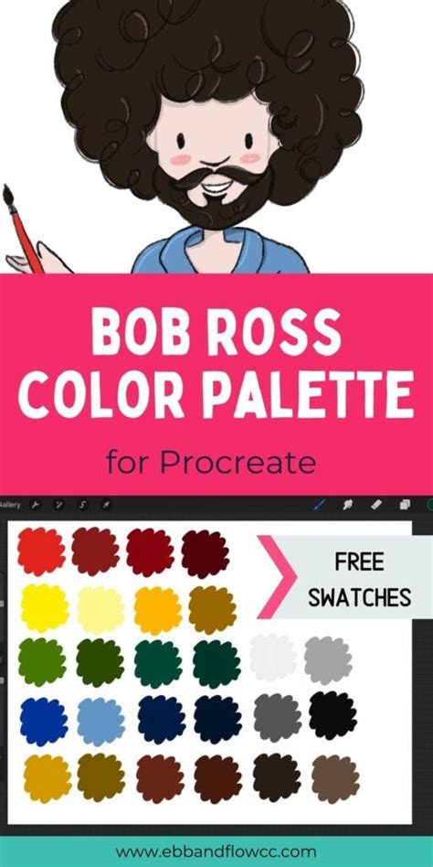 Download a Bob Ross Color Palette for Procreate - EbbandFlowCC