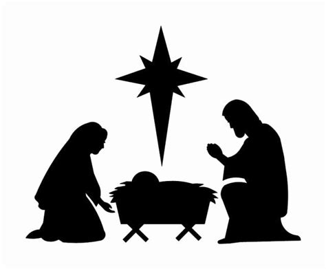 Nativity Silhouette Template