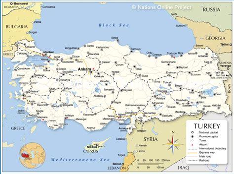 Map of Turkey and Surrounding CountrY | World Map With Countries