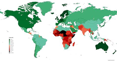 Map of Global HDI : Maps