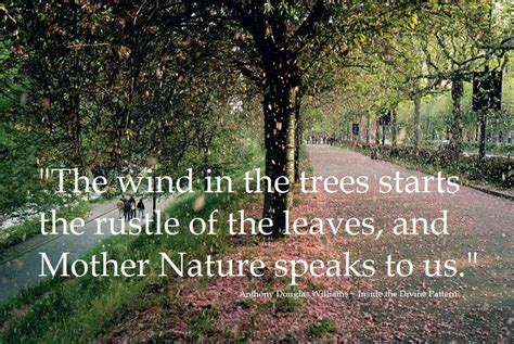 "The wind in the trees starts the rustle of the leaves, and Mother Nature speaks to us." ~ A.D ...