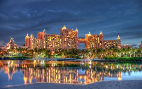 Wallpaper : Nassau, atlantis hotel, Dubai, Bahamas, river, rocks, palm ...