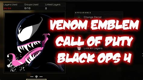 Call of Duty Black Ops 4 - Venom Emblem Tutorial - YouTube