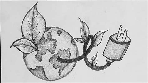 Save Earth Poster Drawing || How To Draw Save Earth Drawing || Earth Day Special Pencil Drawing ...