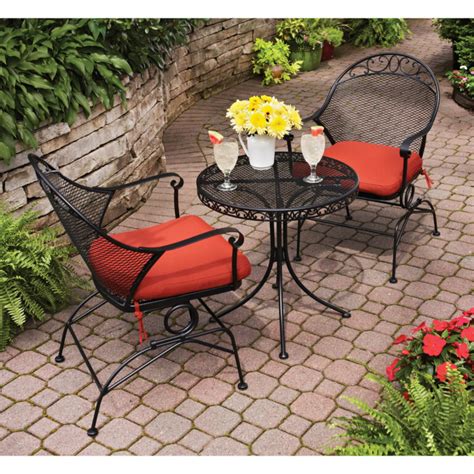 3 Piece Wrought Iron Outdoor Bistro Patio Sets