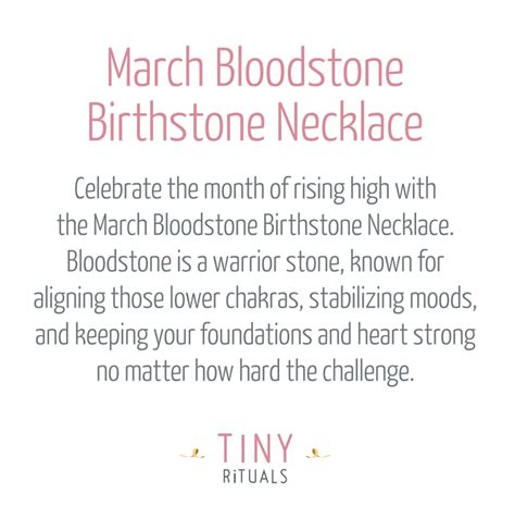 Pure Bloodstone Birthstone Necklace [For March] // Tiny Rituals