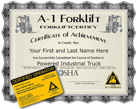 A 1 Forklift Certification Training Courses | GSA