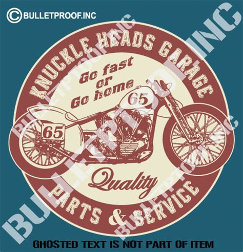 KNUCKLE HEADS GARAGE STICKER - Auto Tattoo Grafix