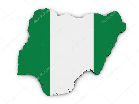 Nigeria Map Flag Shape Stock Photo by ©NiroDesign 69882803