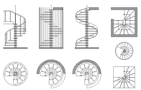 Spiral Staircase Elevation Designs