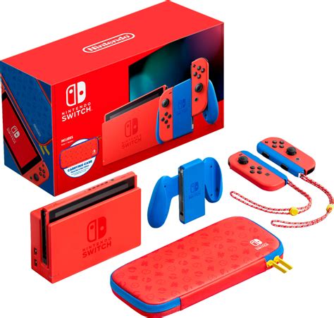 Customer Reviews: Nintendo Switch Mario Red & Blue Edition Red Joy-Con ...