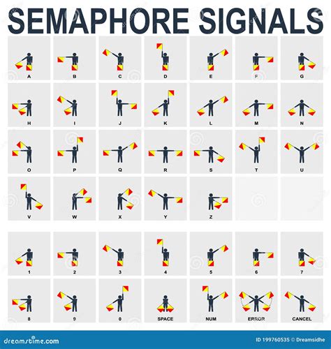 Semaphore Flag Signals Cartoon Vector | CartoonDealer.com #56701039