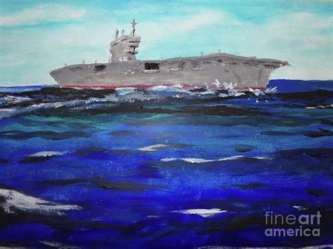 Aircraft Carrier Painting by Patrick Grills | Fine Art America