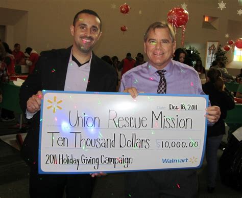 Congratulations to Union Rescue Mission for winning a Walmart "12 Days ...