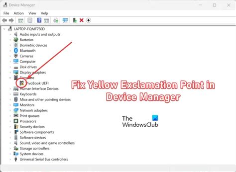 Yellow Exclamation mark next to a device in Device Manager