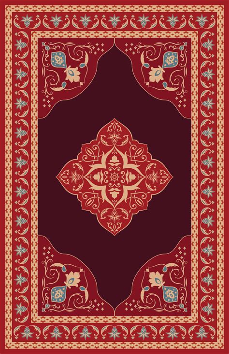 Persian turkish damask pattern rug carpet 12005067 Vector Art at Vecteezy