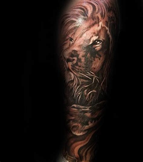 3 Lions Tattoo Sleeve - canvas-bloop