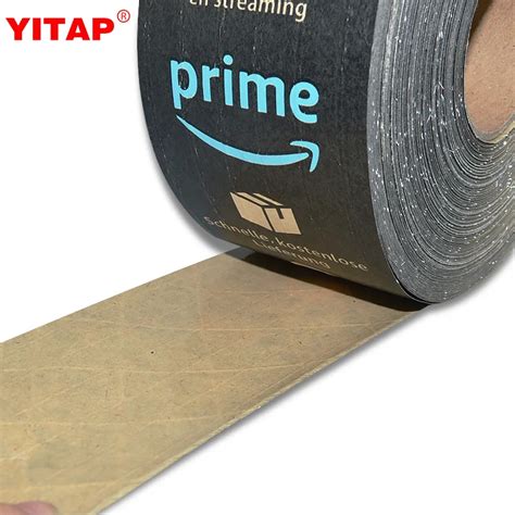 Custom Printing Amazon Prime Black Packing Kraft Paper Tape, Wholesale ...