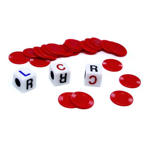 Rayibuir LCR Dice Game, 3 Tubes Left Center Right Family Dice Games Classmates Friends ...