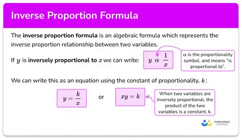 Inverse Proportion Formula - GCSE Maths - Steps & Examples