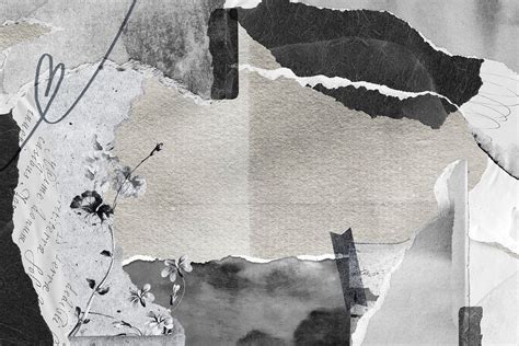 Scrapbook collage background, paper texture in black and white | premium image by rawpixel.com ...