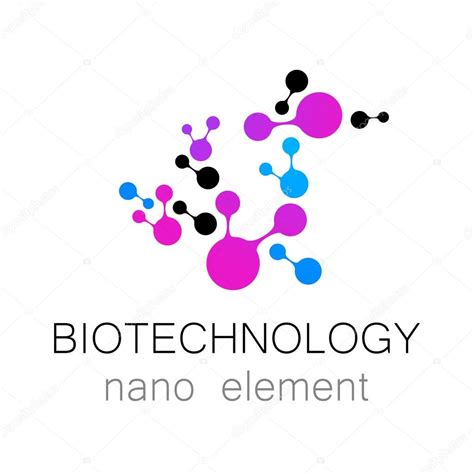 Biotechnology nano logo — Stock Vector © antoshkaforever #106638894