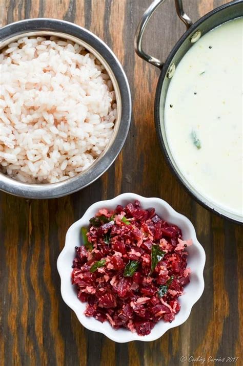 Beetroot Thoran - Beet Saute with Coconut - Cooking Curries