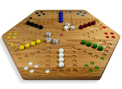 Oak Hand-Painted 20 Wooden Aggravation Game Board, Double-Sided by ...