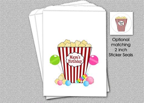 Popcorn Bag Popcorn Candy Bag Personalized Popcorn Bag - Etsy ...