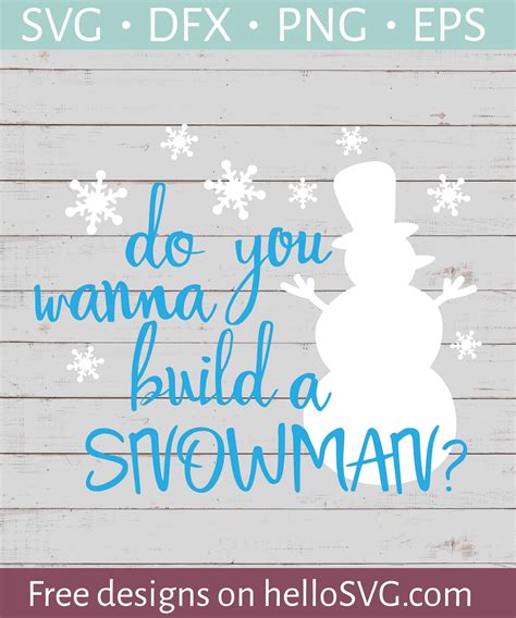 Do You Want To Build A Snowman - Frozen SVG - Free SVG files | HelloSVG.com