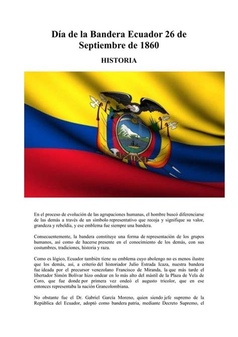 Día de la bandera ecuador 26. | PDF