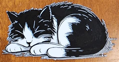 Sleeping Kitty - HueForge by Ultra | Download free STL model | Printables.com