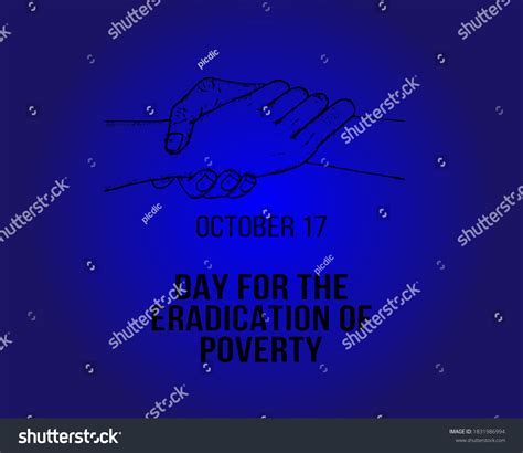 International Day Eradication Poverty Banner Stock Vector (Royalty Free ...