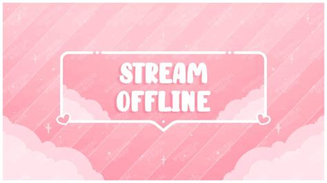 4 Twitch Overlay Screens Pink Sparkly Cloud Design | Etsy