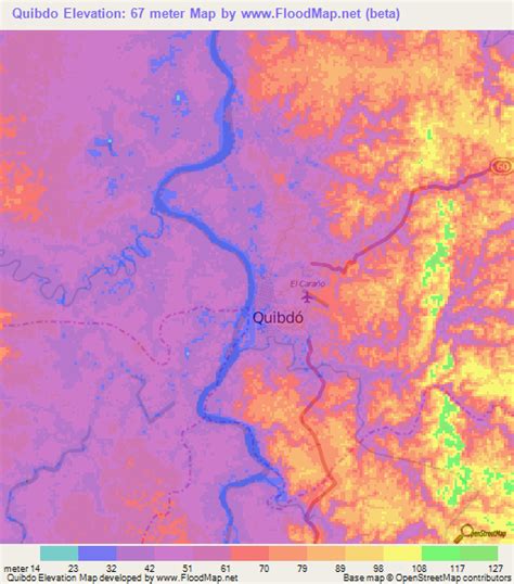 Elevation of Quibdo,Colombia Elevation Map, Topography, Contour