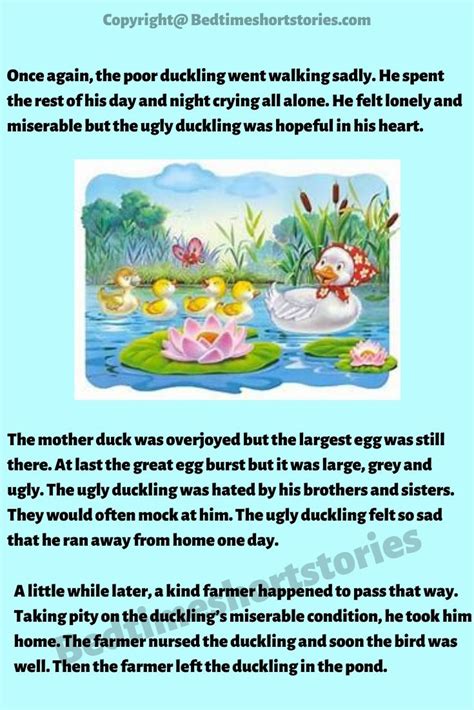 The Ugly Duckling | English stories for kids, Kids story books, Good bedtime stories